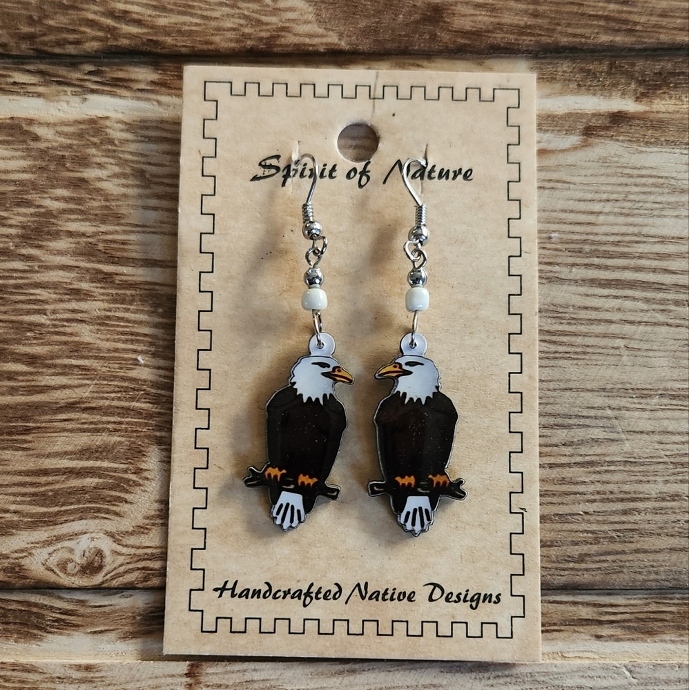 Bald eagle earrings